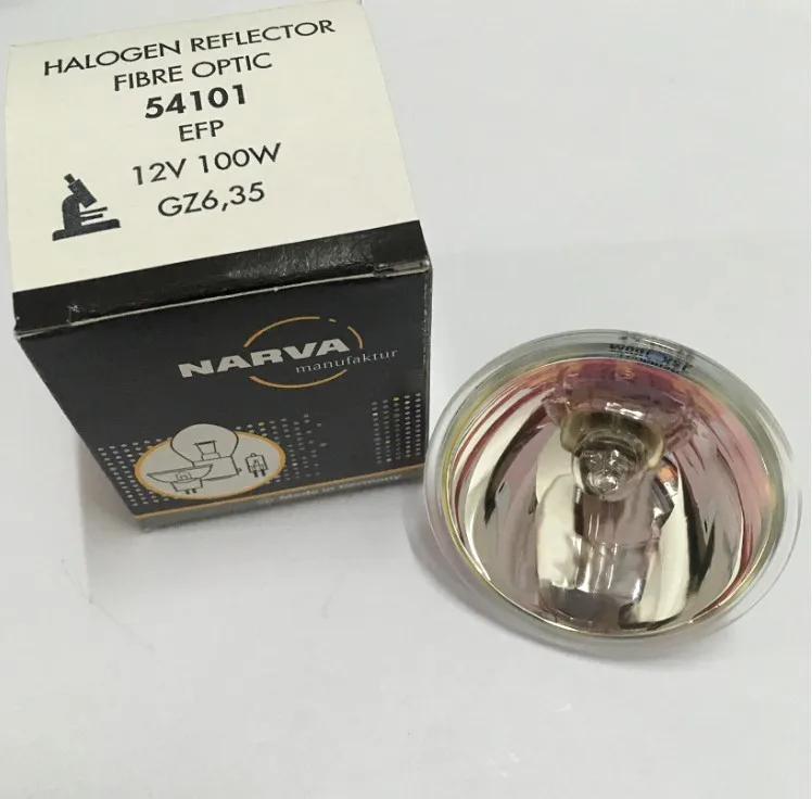 

Галогенная рефлекторная лампа NARVA 54101, 12 В, 100 Вт, 380079-9040,EFP 54101, лампа GZ6.35