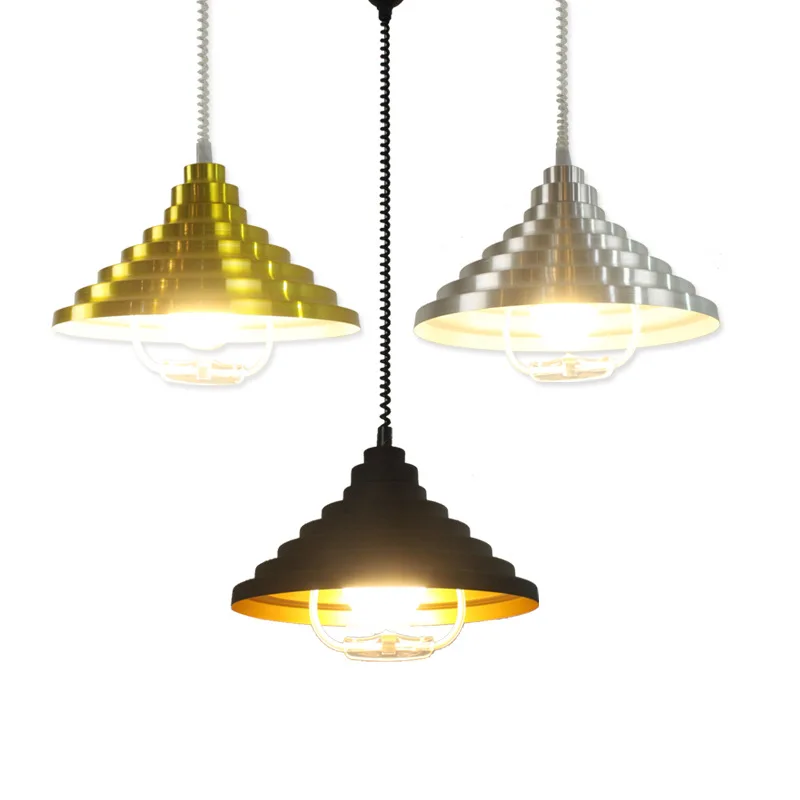 

A Vintage Loft Pendant Lights Wrought Iron Retro Edison Hanging Lamp Industrial Bar Living Room Chrome pendant Lamps ZDD0006