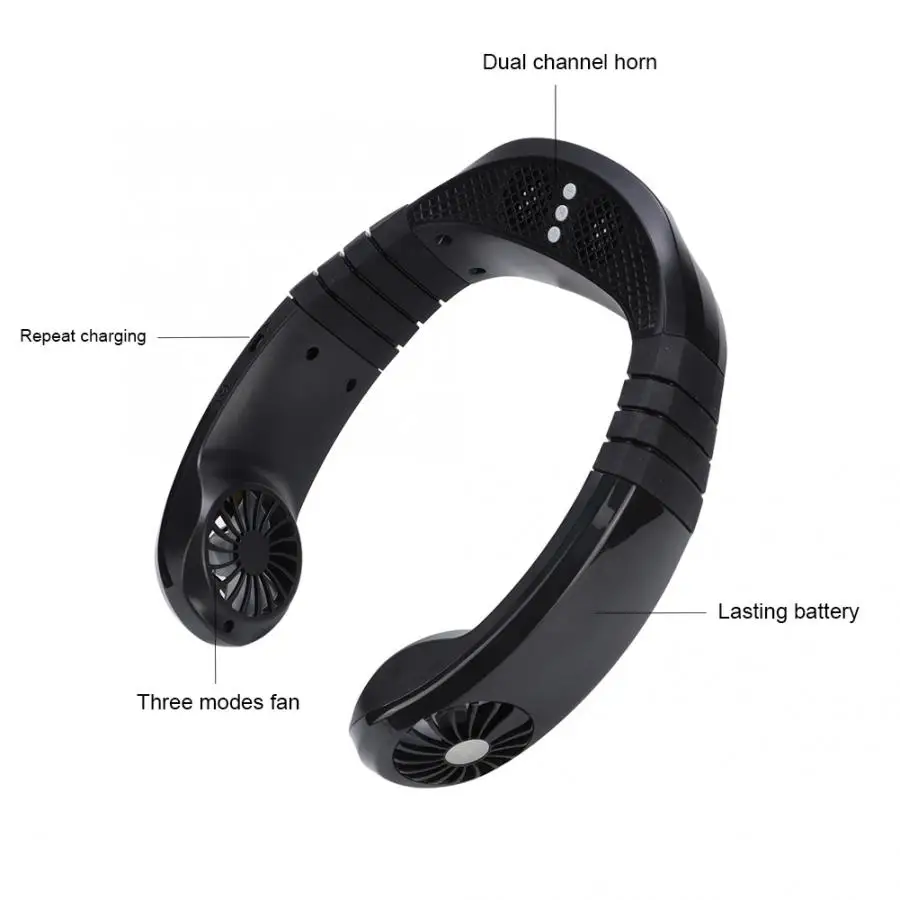 Кондиционер usb зарядка BT портативный спортивный громкоговоритель для шеи