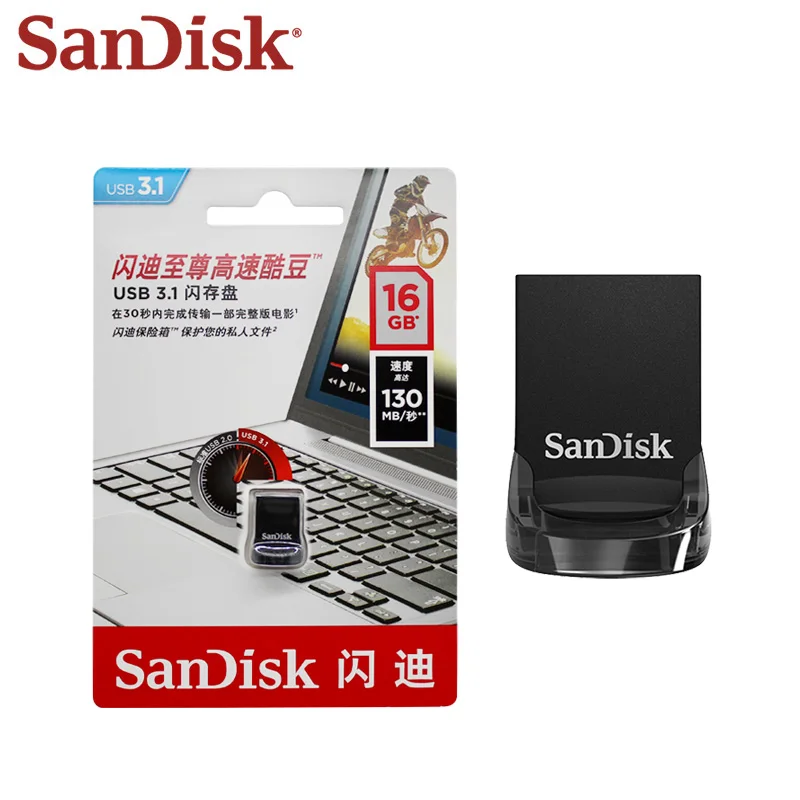 SanDisk CZ430 USB флэш накопитель 64 ГБ 128 мини высокоскоростной 16 32 карта памяти 3 1|USB