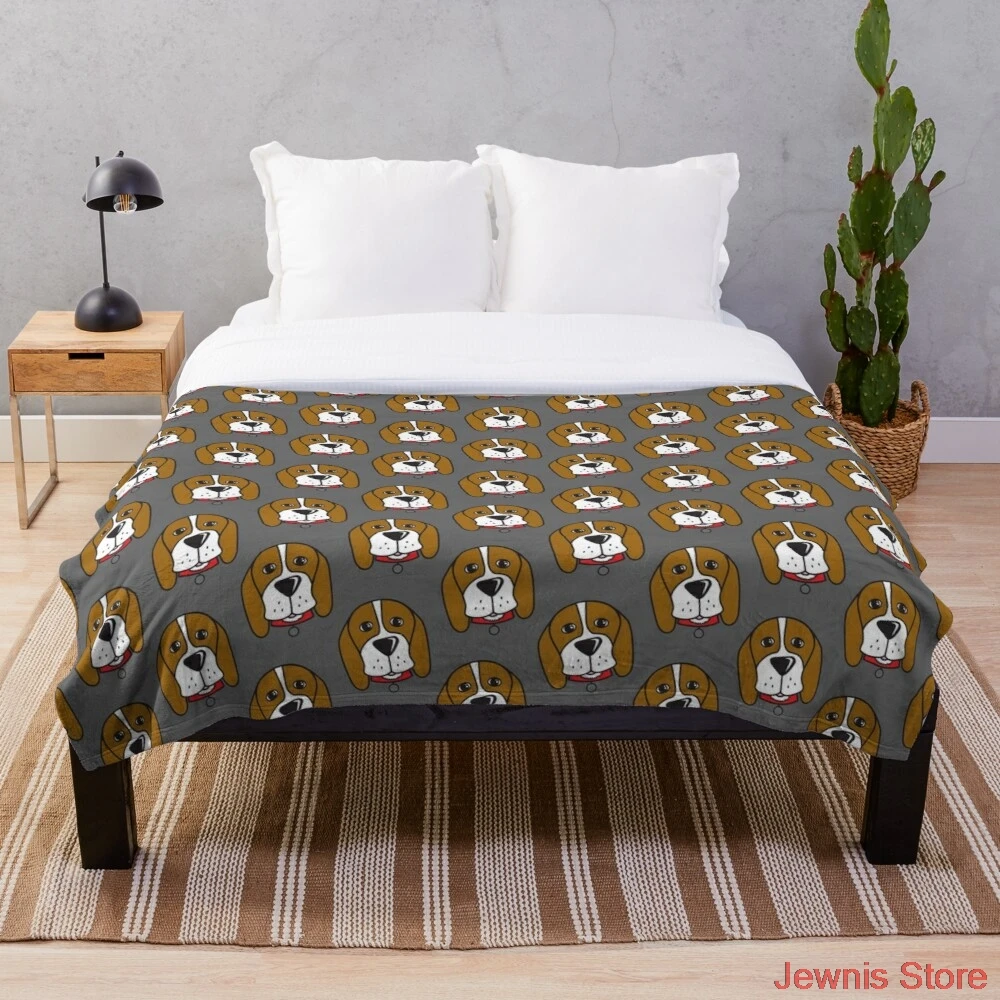 

Beagle Rescue Victoria Merch Blanket Warm Cozy Letter Throw Blanket Print on Demand Sherpa Blankets for Sofa Thin Quilt