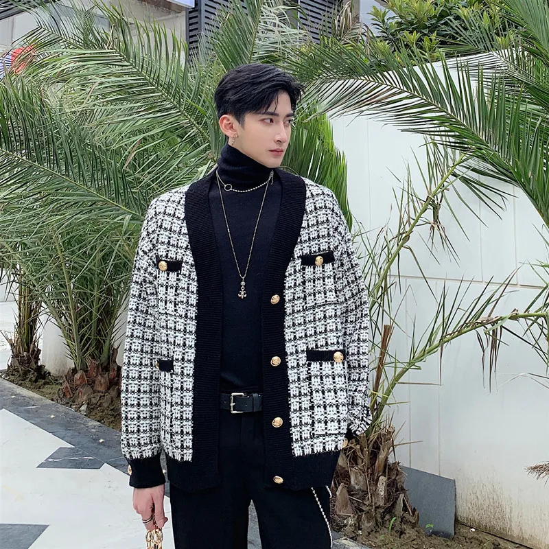 Корейская мужская модная одежда маленький настоящий свитер мужской