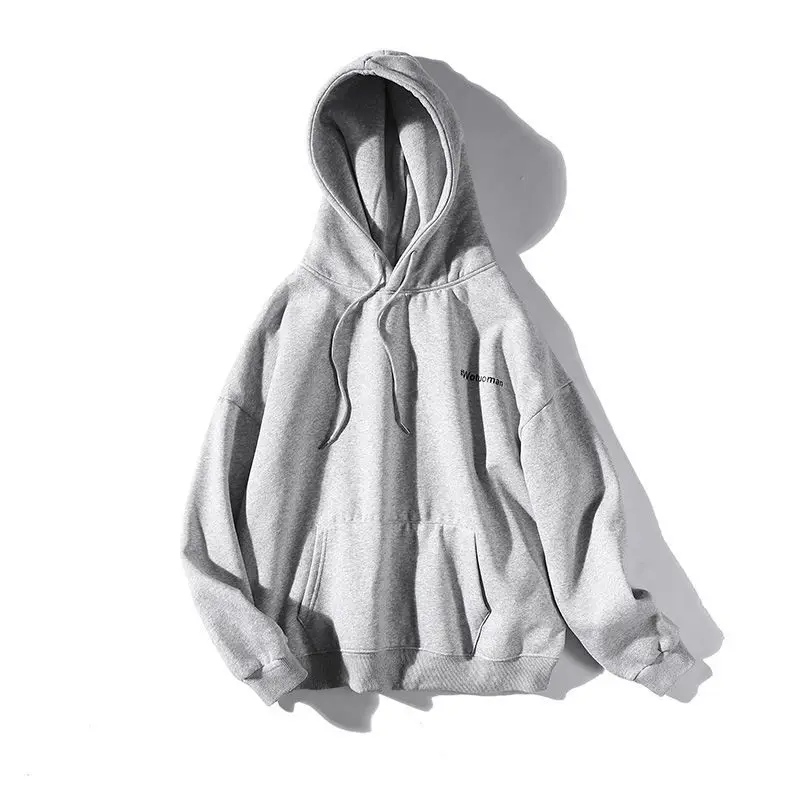 

Spring and Autumn Hong Kong Style Harajuku Japanese Style Hooded Sweatshirt Female Fleece -Lined Trendy Couple Korean Coat