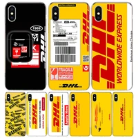 dhl express pattern funny silicon call phone case for apple iphone 11 13 pro max 12 mini 7 plus 6 x xr xs 8 6s se 5s cover
