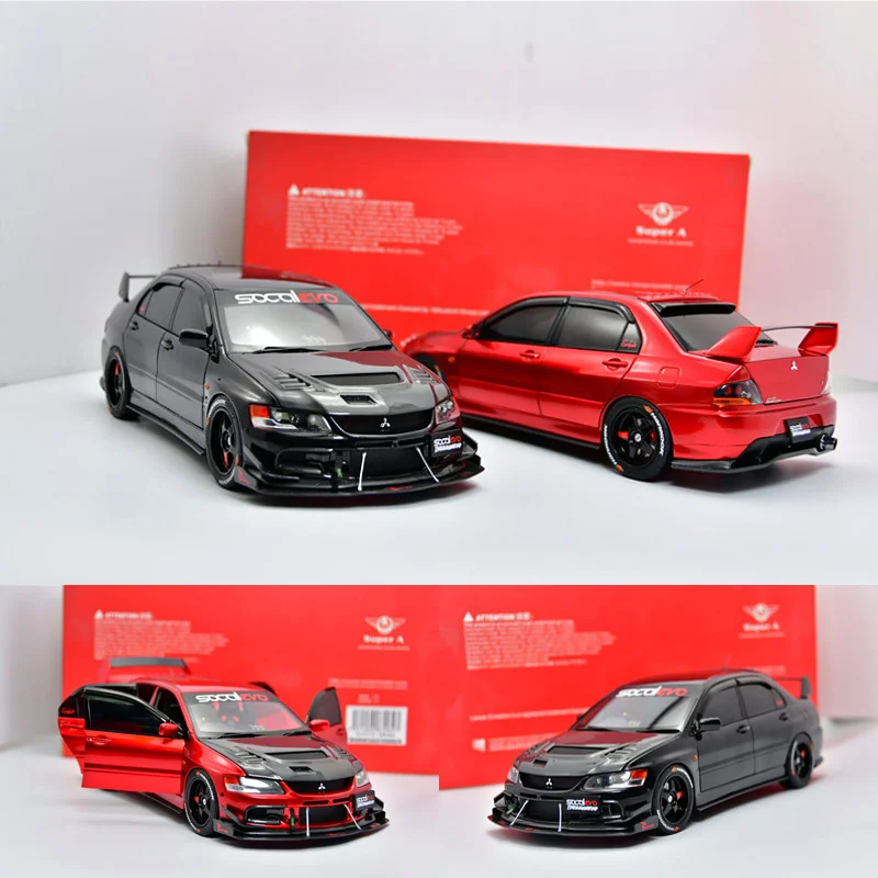 

Полностью открытая лимитированная модель автомобиля из сплава Super A 1:18 Mitsubishi Lancer EVO9 ineth Generation Black Samurai Коллекционная модель украшения подарок