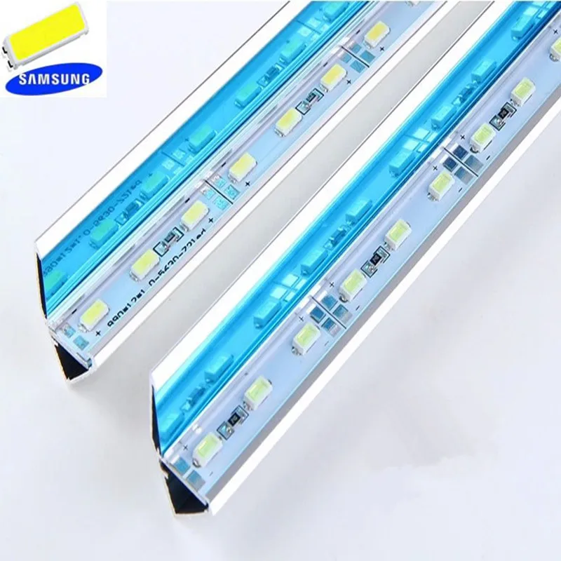 0.5M LED U type V type bar light 12V strip lamp led super bright SMD 5730 72LEDS/M counter lights bar jewelry showcase lighting