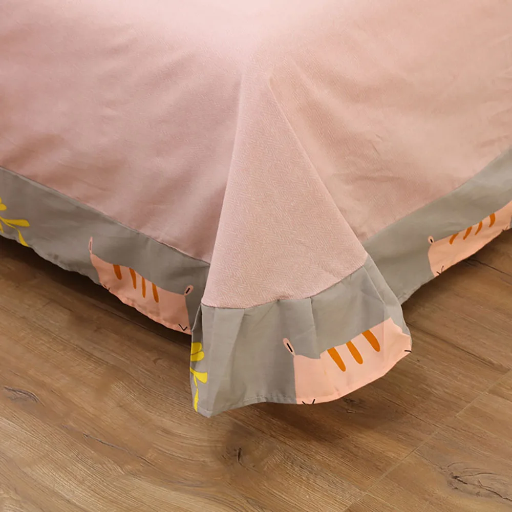 

King Size Bedding Set 100% Cotton Duvet Cover Flat Sheet Pillowcases AB Double Side Home Textile Super Soft Free Shipping