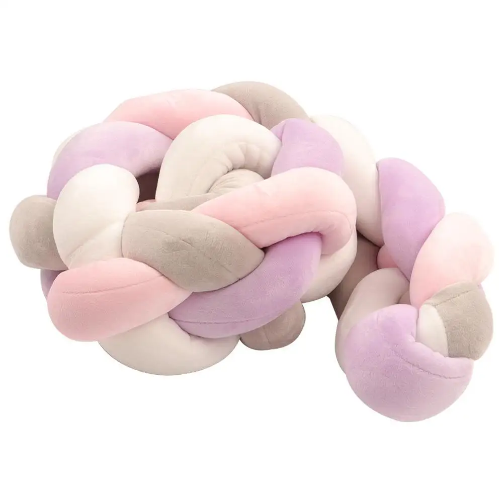 2 м Детская кровать бампер Узелок дизайн младенческой плюшевый коврик для