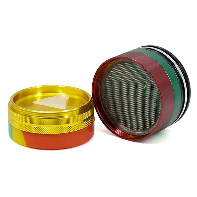 Цветная алюминиевая дробилка силиконовый резервуар для хранения 63 мм 5 шт.