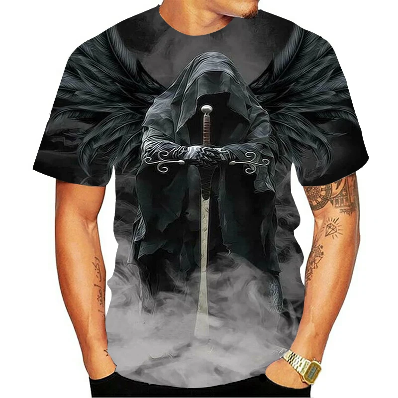 Мужская футболка ужасная новая мужская с коротким рукавом 3D компрессионная для