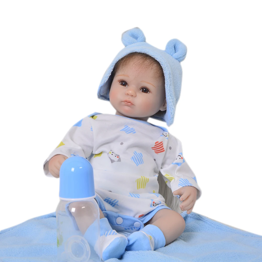 43 см реалистичный Повседневный стиль Близнецы силиконовые Reborn Baby Doll мальчик девочка Playmate подарок живой игрушки раннего развития bebe Кукла Reborn To