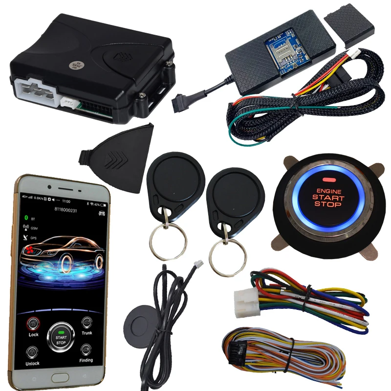 Cardot 2g RFID невидимая Автомобильная сигнализация кнопка запуска и остановки