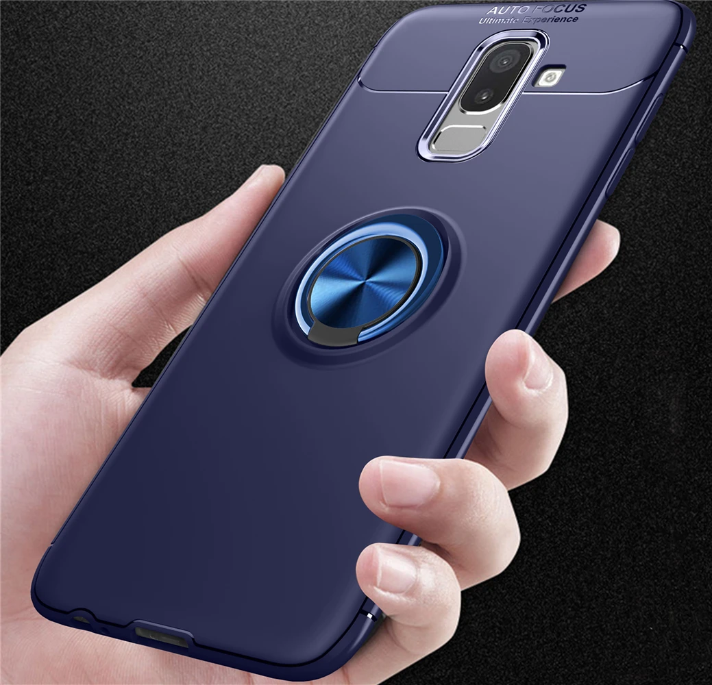 Case For Samsung Galaxy J4 J4plus J4prime J6 J6plus J6prime J8 Shockproof Soft TPU Magnetic Finger Ring Phone Back Cover Case|Бамперы| |