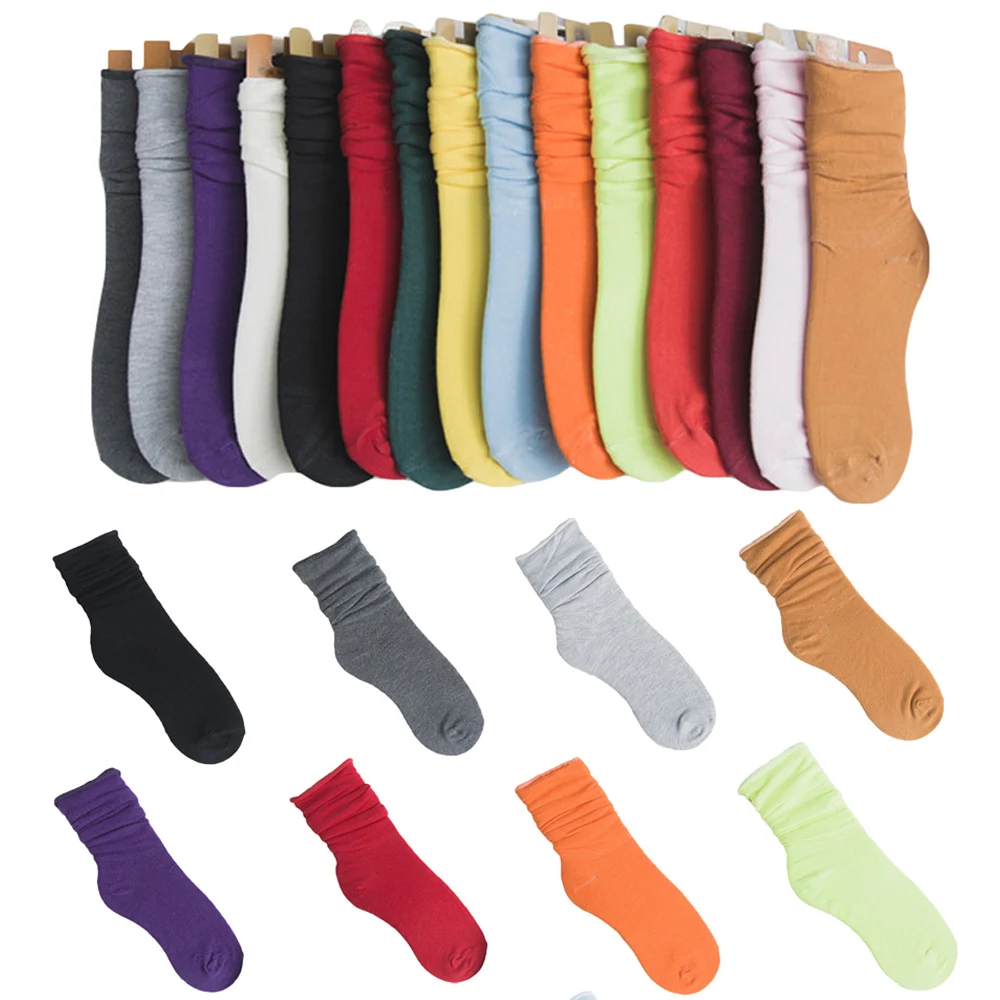 Женские Карамельный цвет классическая трубка удобные хлопковые носки детские