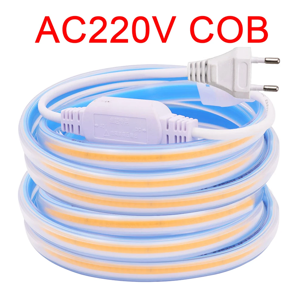 220В COB светодиодный светильник водонепроницаемая супер яркая 280LED/m линейный ing CRI 90