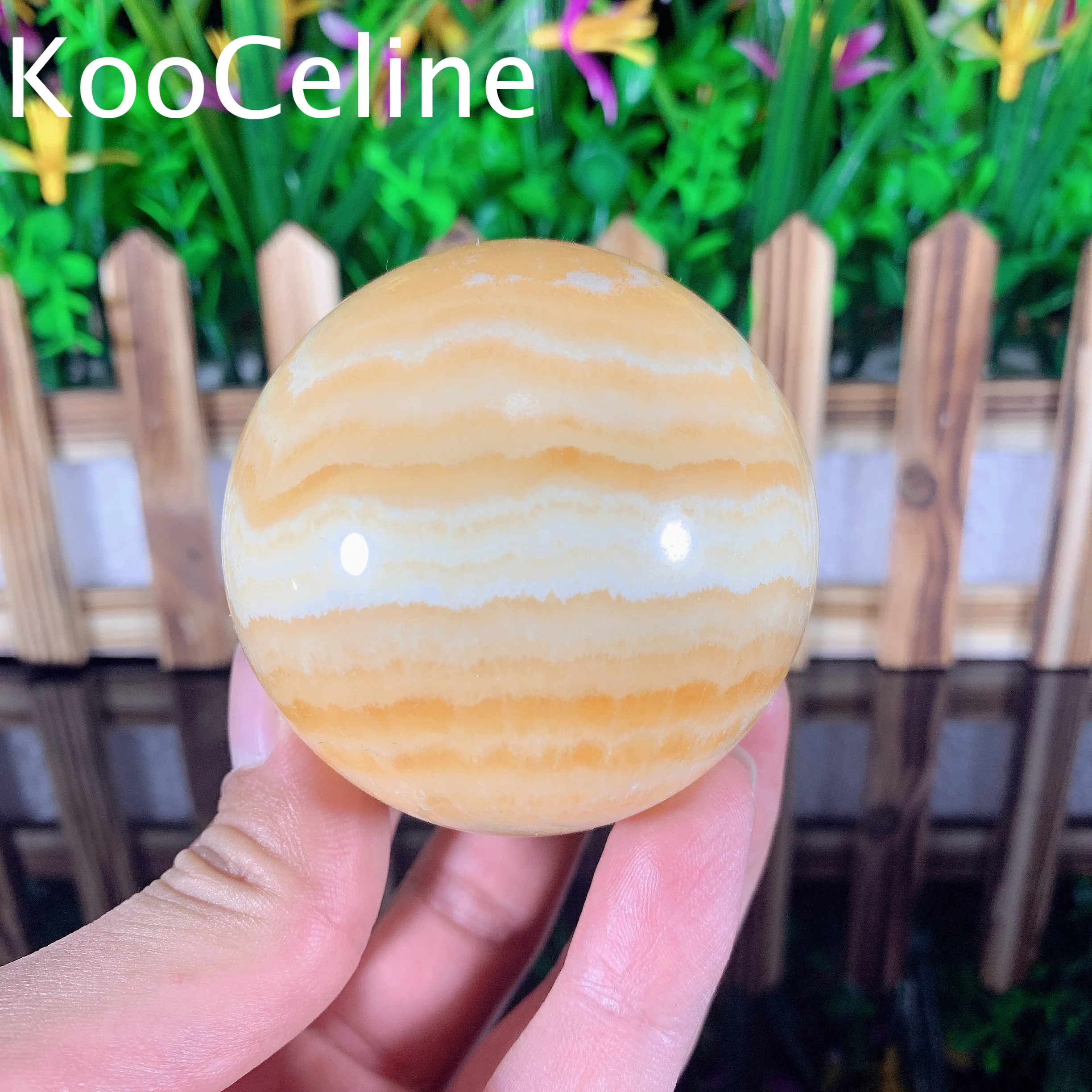 

5-8.5cm Natural Crystal Quartz Mineral Honey Orange Calcite Sphere Energy Healing Stone Aquarium Decoration Accessories Gemstone