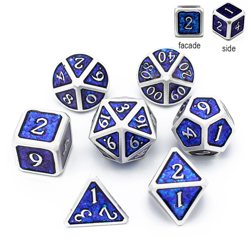 Новинка 2020 набор металлических игральных костей Dnd чешуйчатая сумка из 7 шт.