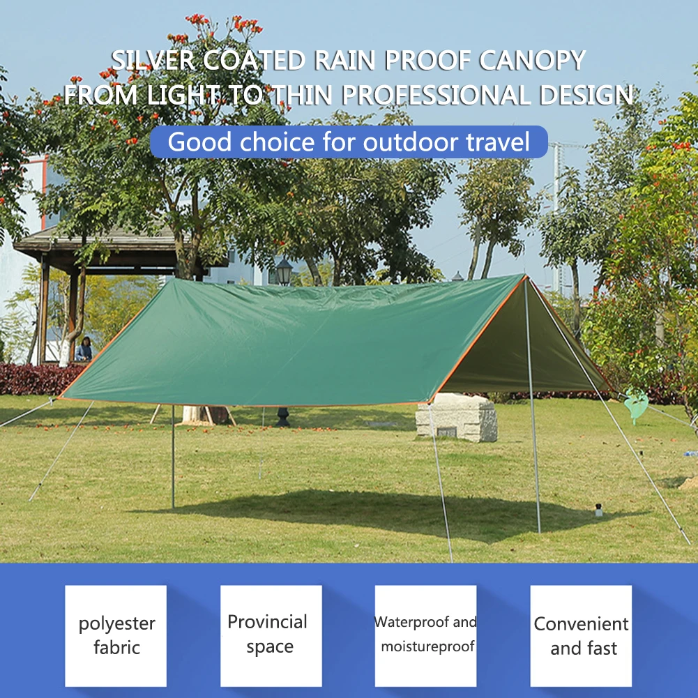 

Awning Waterproof Tarp Tent Shade Ultralight Garden Canopy Sunshade Outdoor Camping Hammock Rain Fly Beach Sun Shelter 4x3m 3x3m