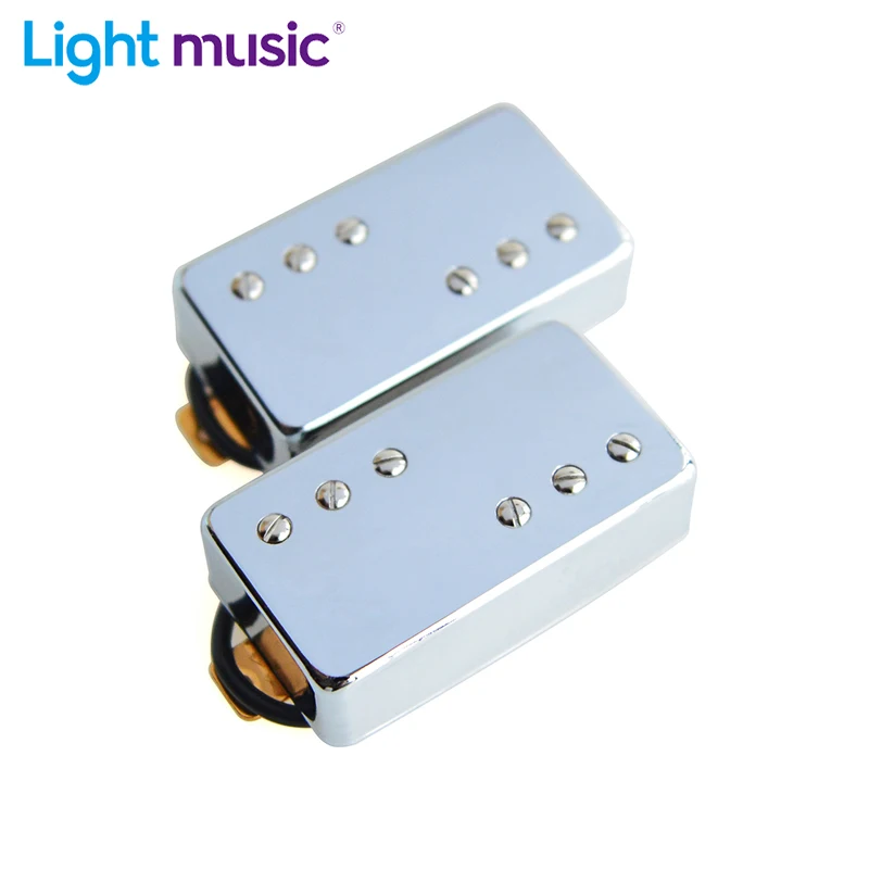 

Double Coil Humbucker Pickup for LP Style Electric Guitar Chrome Two Line 6 Hole Electric Guitar Humbucker Pickup