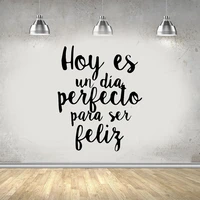 carved spanish phrase wall stickers vinyl waterproof home decoration living room kids room background wall house decal