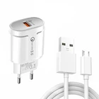 Micro USB зарядный кабель для Huawei P8 P9 Lite 2017 Honor 7S 7X 7A 6C 7C 8X 8C 8A Быстрая зарядка 3,0 Быстрая зарядка USB зарядное устройство адаптер