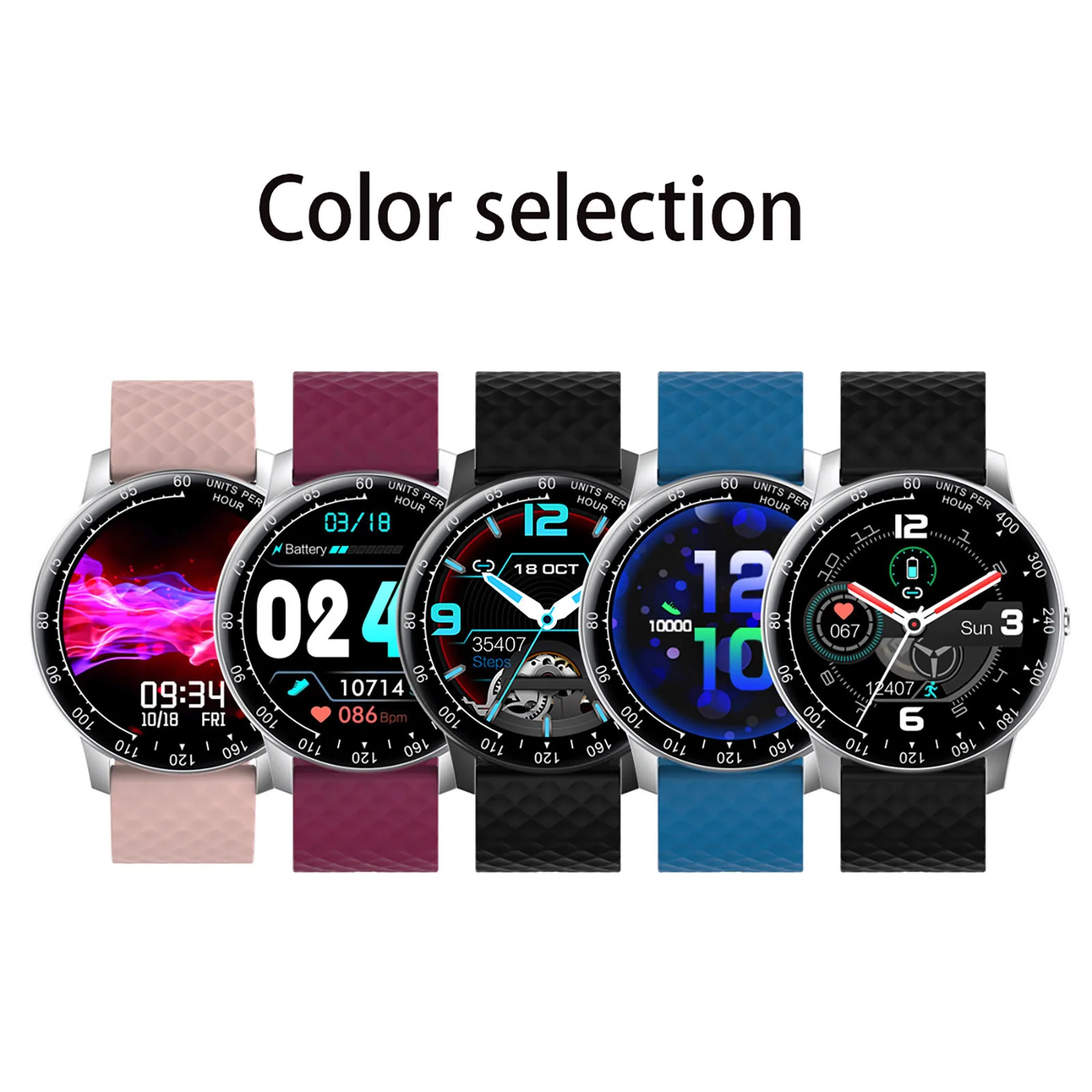 

2021 Digital Watch H30 Smart Watch DIY Watch Face IP68 Waterproof For Android Iphone Smart Watch Female Male Wristwatches