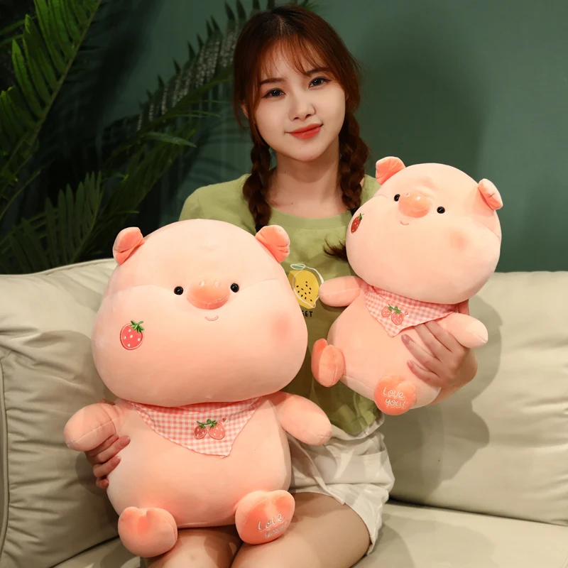 

23/35/45CM Strawberry Pig Plush Toys Soft Stuffed Cartoon Animal Dolls Sofa Cushion Sleep Pillow Children Girls Birthday Gifts