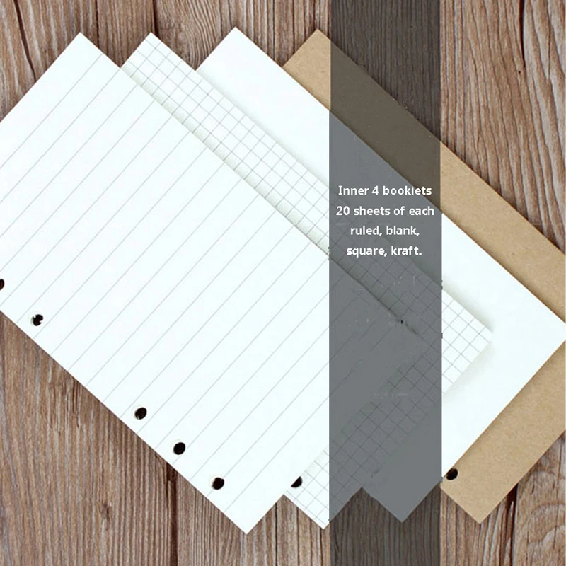 Свободные листовой журнал Тетрадь A6 связующий дневник из искусственной кожи