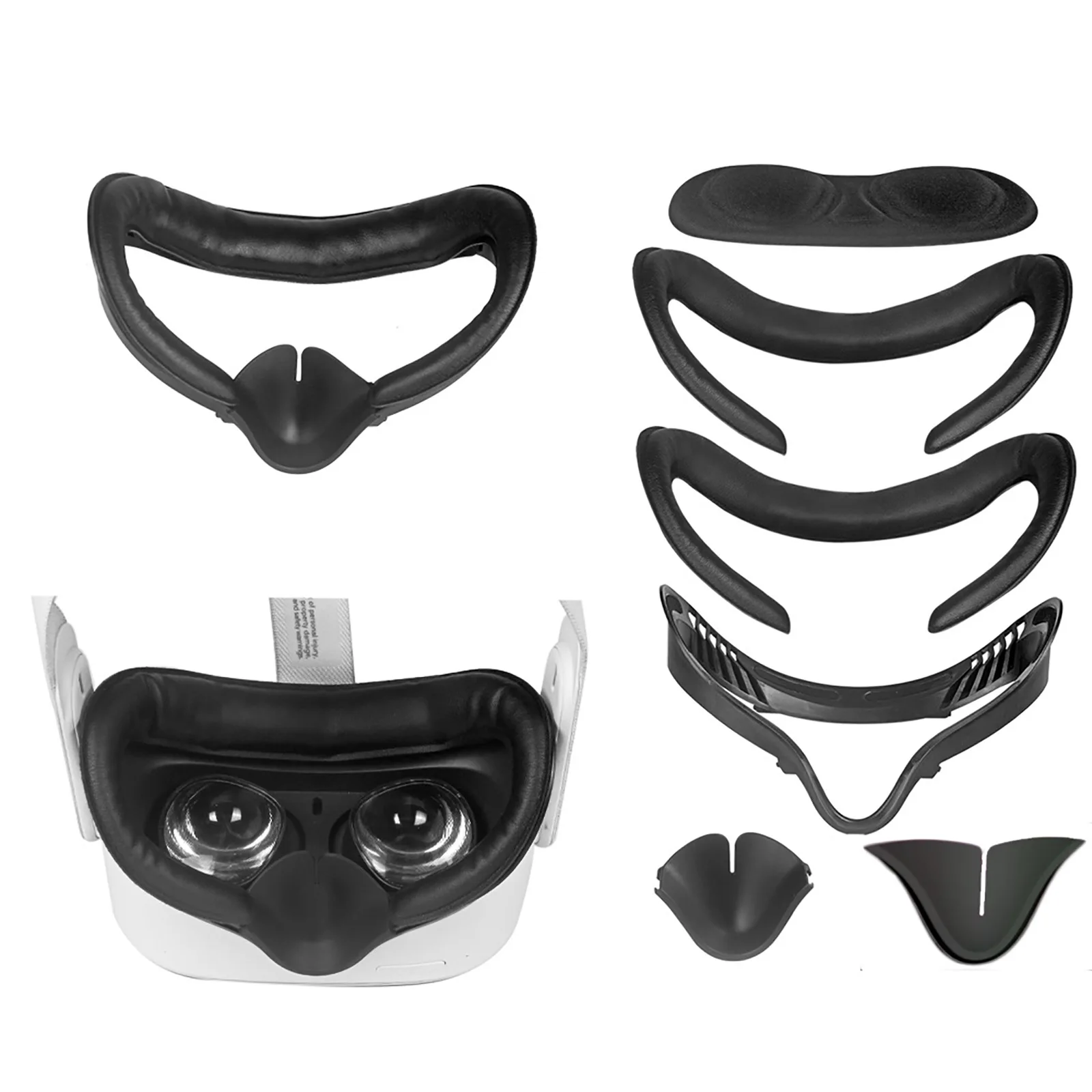 

Virtual Reality VR Glasses Headset For Oculus Quest 2 Cushion Face Cover Accessories Quest2 Helmet Gaming Game Lens TPU Oqulus