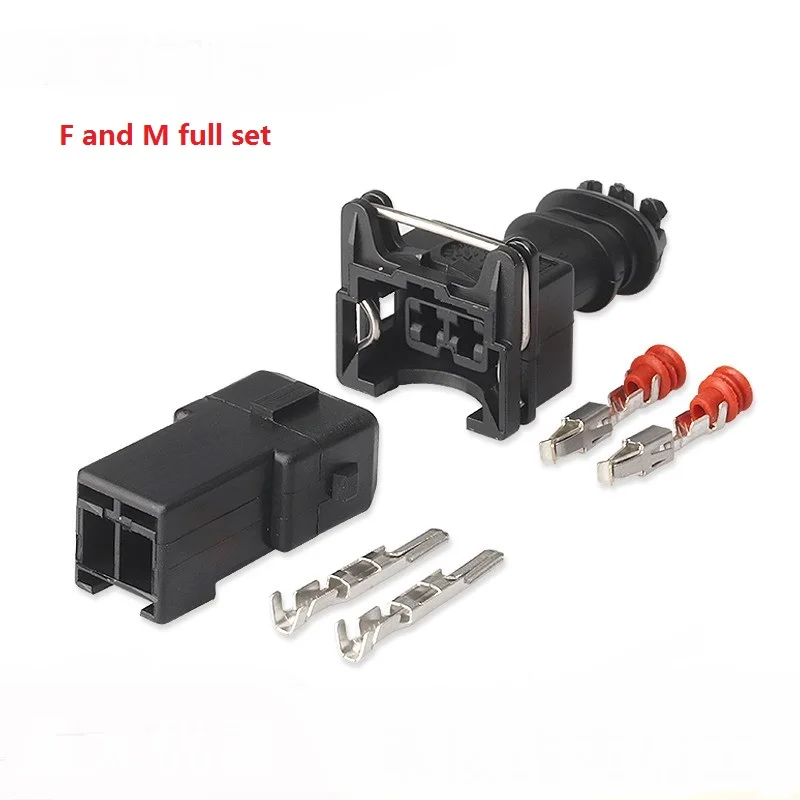 

1/10/20 комплектов EV1 Junior Power Timer JPT комплекты Jetronic Мужской и Женский Разъем для топливного инжектора 282189-1