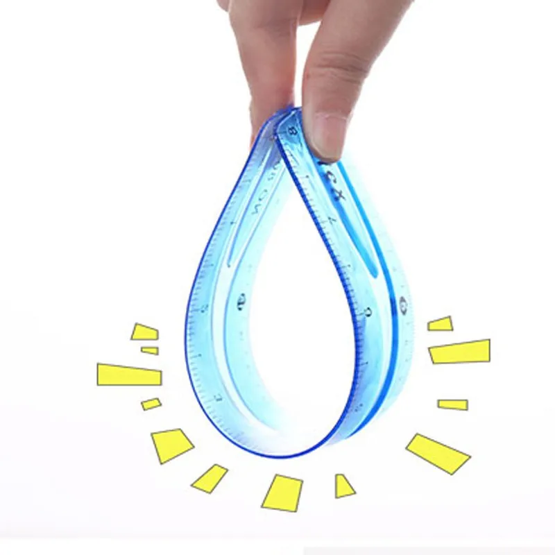 20 см пластиковая прямая Линейка супер эластичная Студенческая Канцтовары для