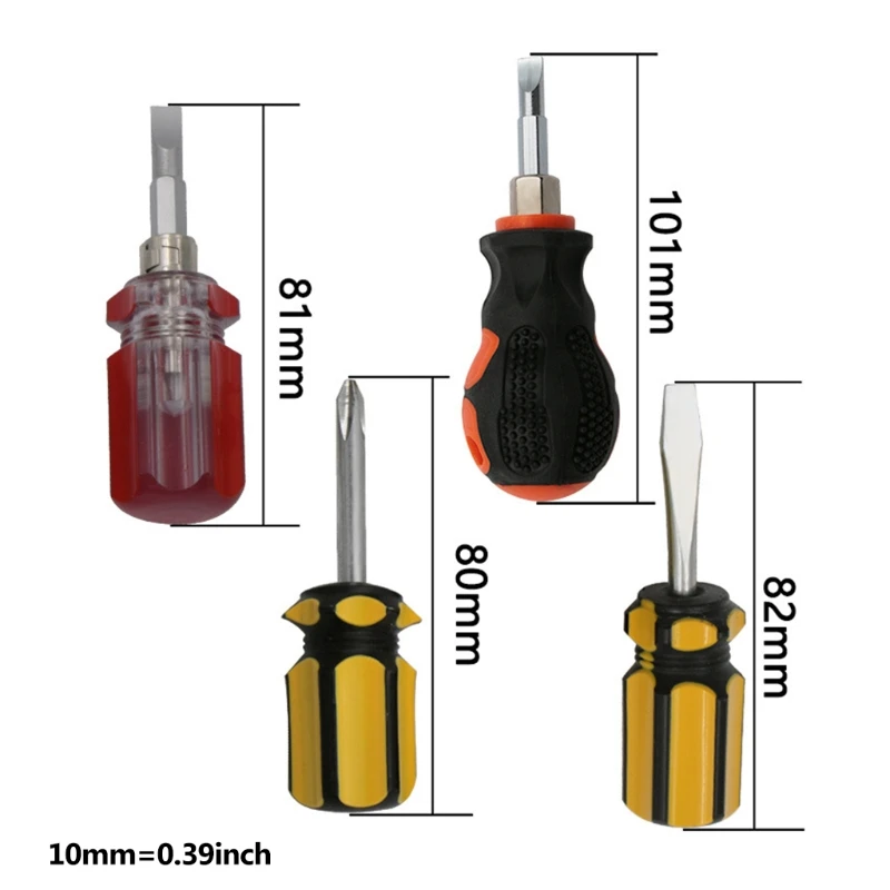 

Screwdriver 1 Piece Screw Driver Red Dual/ Yellow Single Cross/Radish Screwdriver Dual /Yellow Single Flat Head