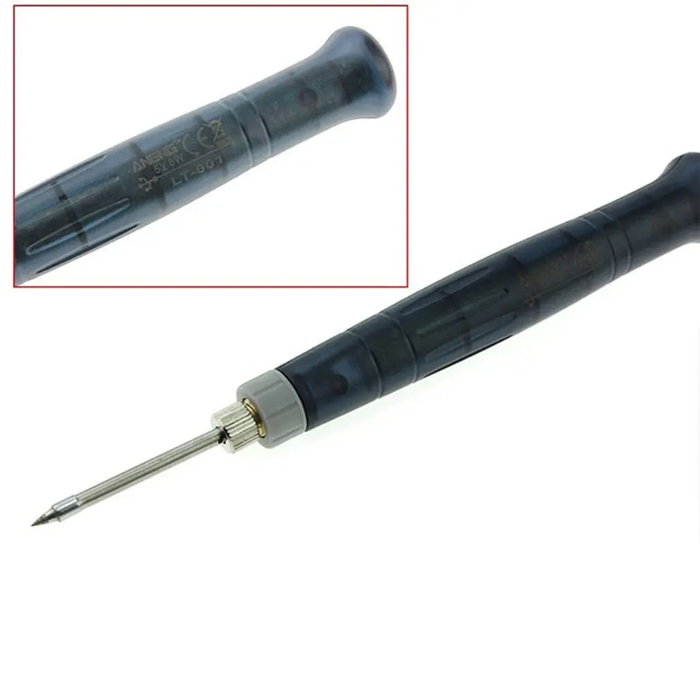

5V 8W USB Electric Powered Soldering Iron Pen Tip Touch Switch Welding Equipment Burning Tips Mini Portable Useful