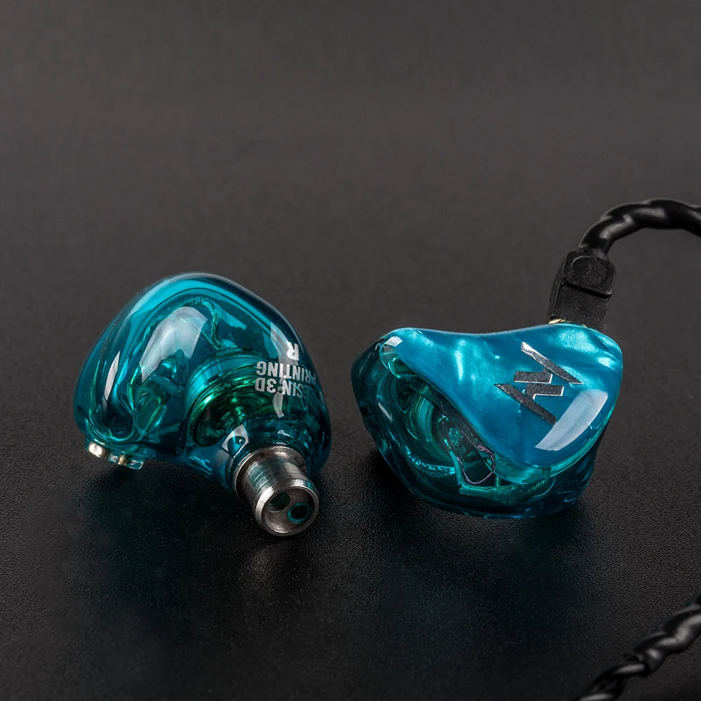 Yinyoo ASH 1BA+ 1DD наушники вкладыши HIFI бас наушники DJ металлические наушники гарнитура с 2PIN съемный кабель синий цвет