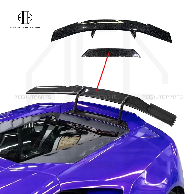

Spoilers for Lamboghini Huracan LP610 EVO Dry Carbon Fiber Rear Wing Upgrade N Style Spoiler Latest Design