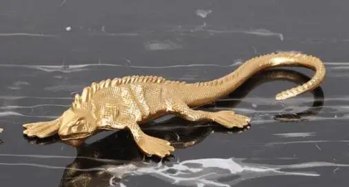 Скандинавская Роскошная медная ящерица Художественная Скульптура животное