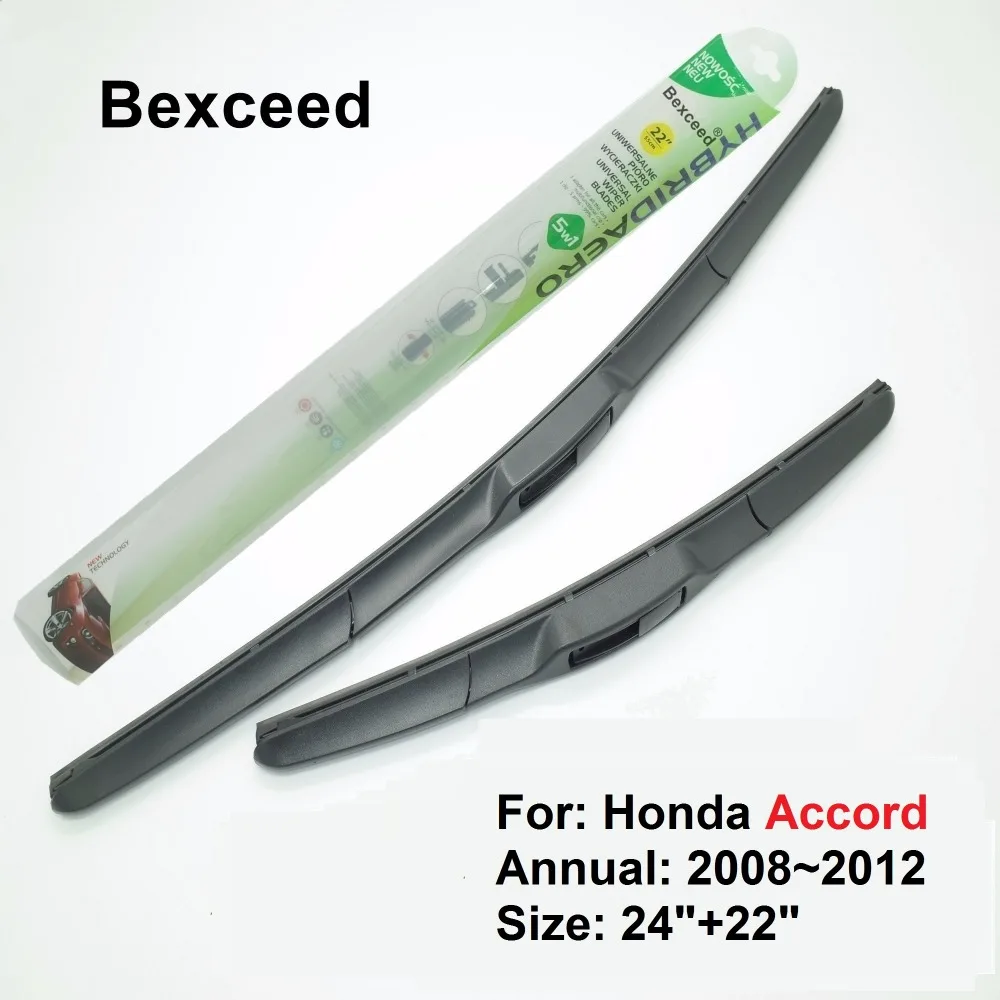 

Гибридная щетка стеклоочистителя для Honda Accord 24 дюйма + 22 дюйма, высокое качество, превышение лобового стекла автомобиля 2008 2009 2010 2011 2012