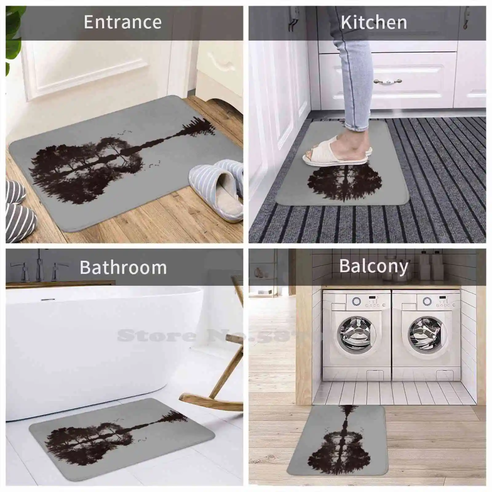 Музыкальный остров для гитары дверной коврик подставка ног домашний натуральная