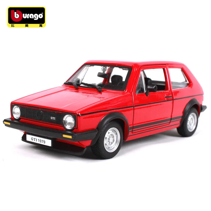 Bburago 1:24 1979 Volkswagen Golf GTI моделирование брелок для автомобильных ключей имитационная