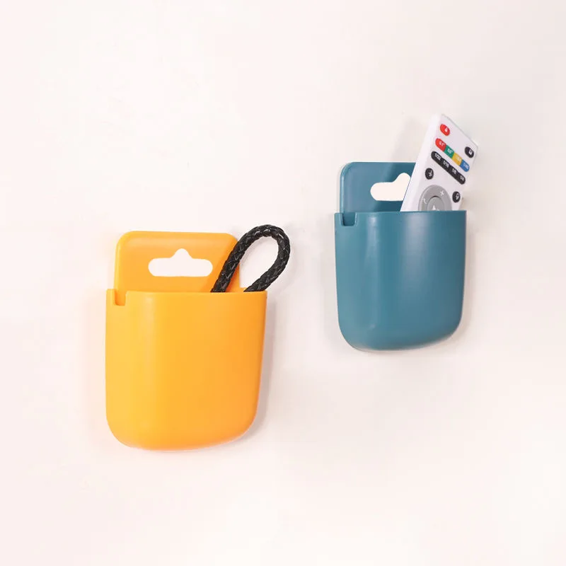 

Wall-Mounted Storage Box Air Conditioner Remote Control Storage Wall-Mounted Punch-Free Mobile Phone Storage Rack Hanger Storage