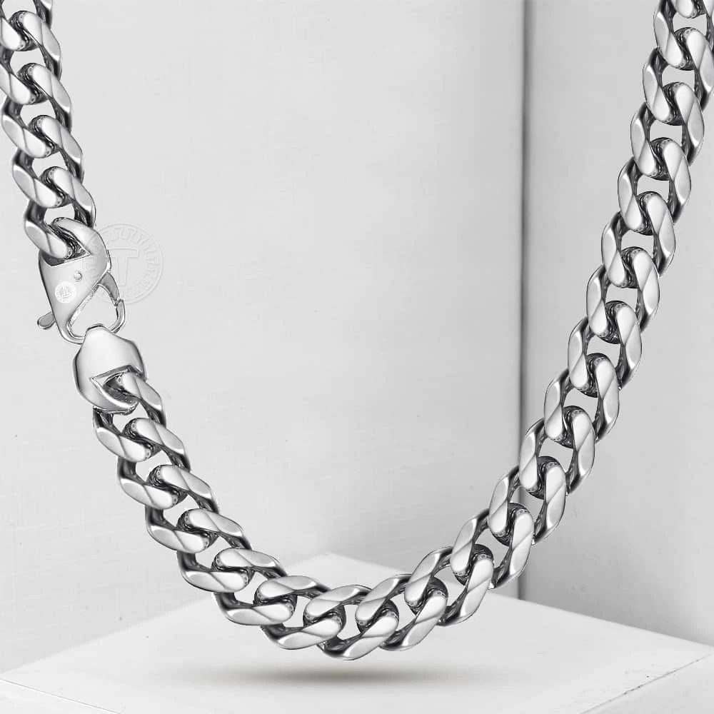 Мужское ожерелье из нержавеющей стали Davieslee 13 мм 316L с тяжелой цепью ювелирные