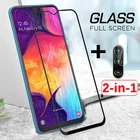 2 в 1 закаленное стекло для samsung Galaxy A50 Стекло на samsung A10 A20 A30 A40 A70 Защитная пленка 10 20 40 50 70 защитное стекло