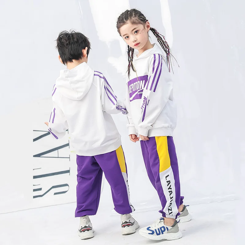 Костюмы для джазовых танцев Детский костюм в стиле хип-хоп Свободные Детские