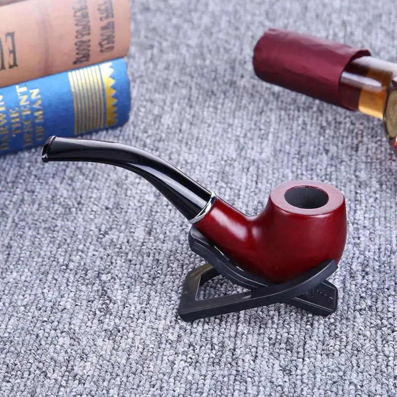 14 см Ретро курительная трубка из массива дерева ручной работы Коричневая