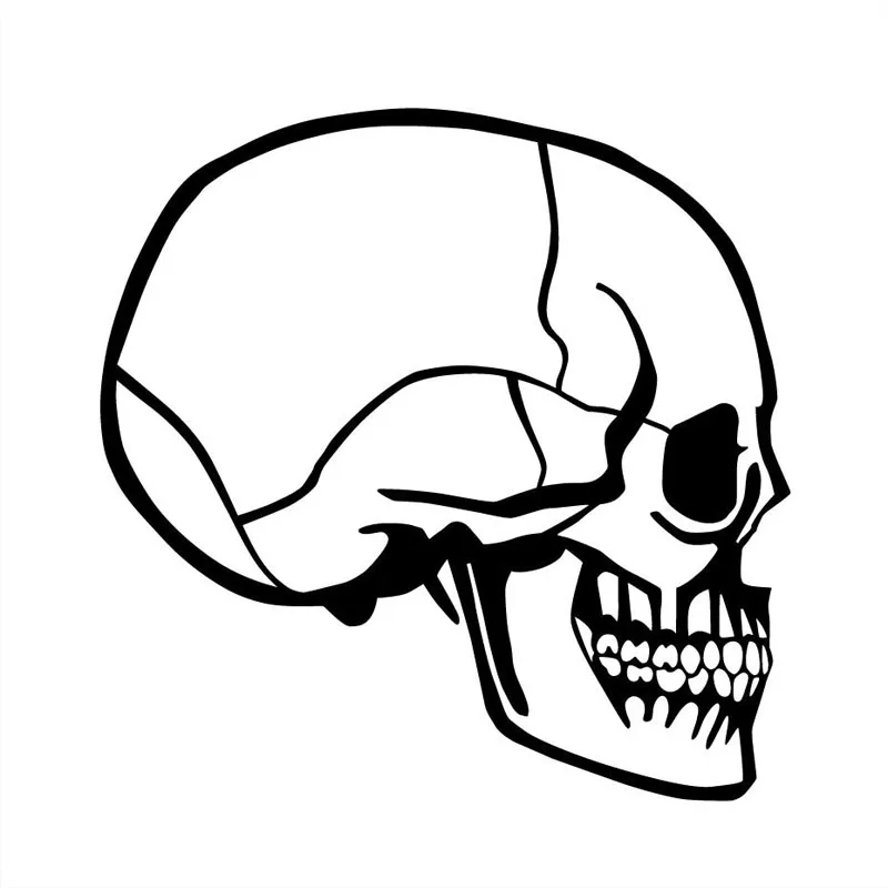 Забавные автомобильные наклейки с черепом и перекрестными косточками стильные