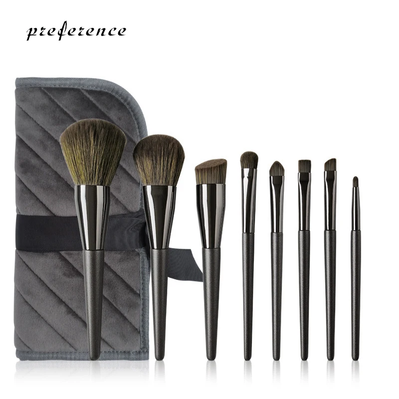 

Preference 8Pcs Makeup Brushes Set Powder Foundation Eye Shadow Blending Concealer Synthetic Hair Cosmetics Make Up Brush Tools