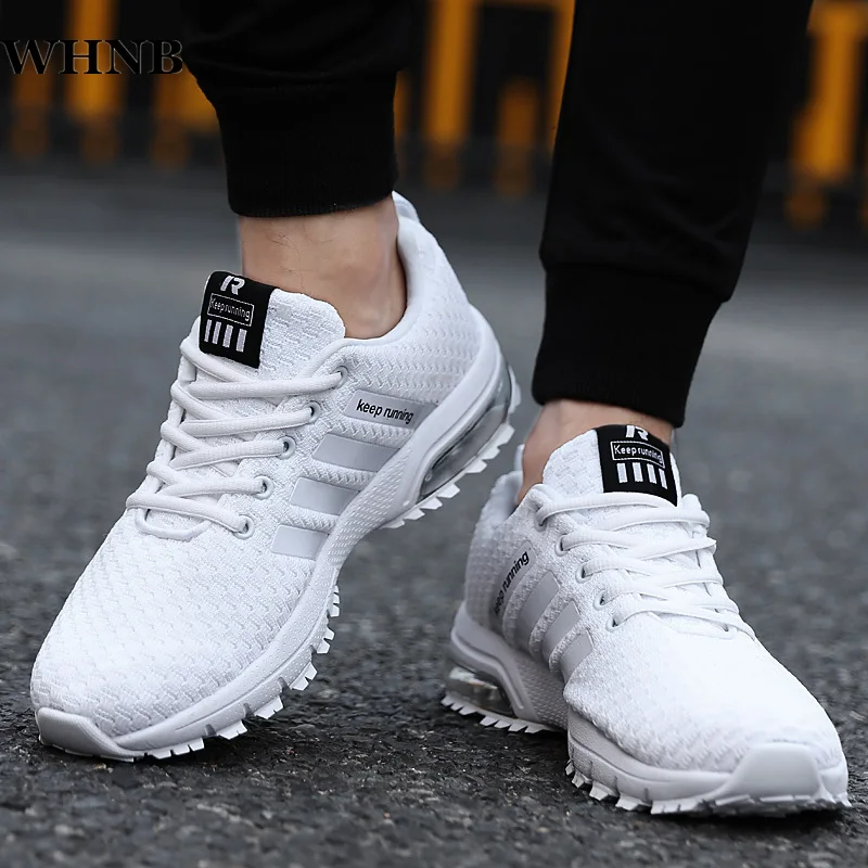 

WHNB New Men Shoes Casual White Sneakers Mens Trainers Air Cushion Men Sneakers Leisure Blue Shoes Men