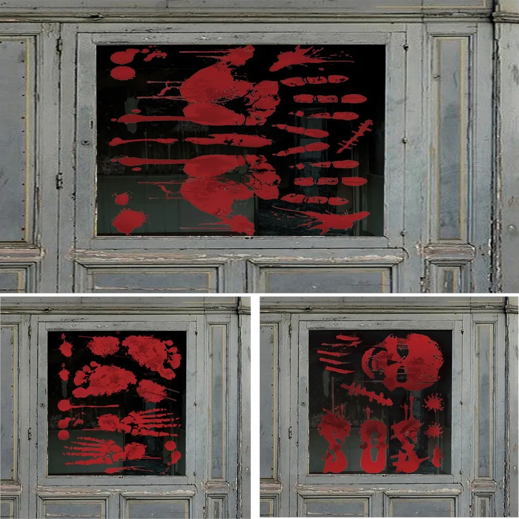 Наклейка в виде страшного призрака наклейка на окно Хэллоуина магазина