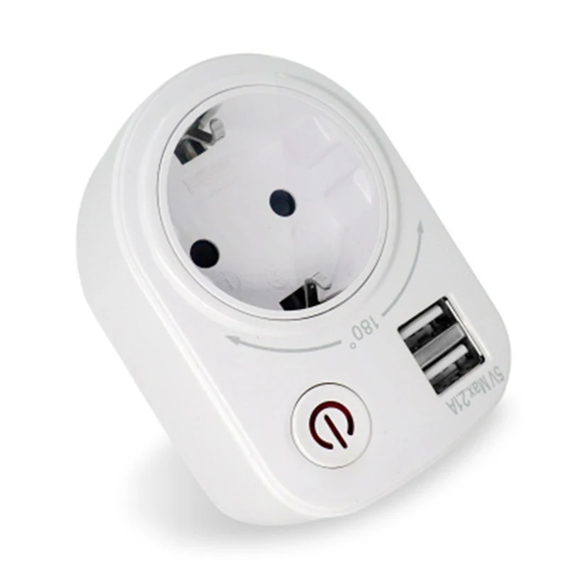 USB Port 250V 2.1A Electric Dual Charger EU Plug Intelligent In Wall Socket Charging Adapter Electrical Sockets | Инструменты