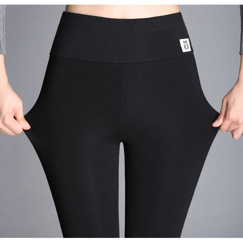 Женские брюки-карандаш большого размера женские леггинсы высокие эластичные